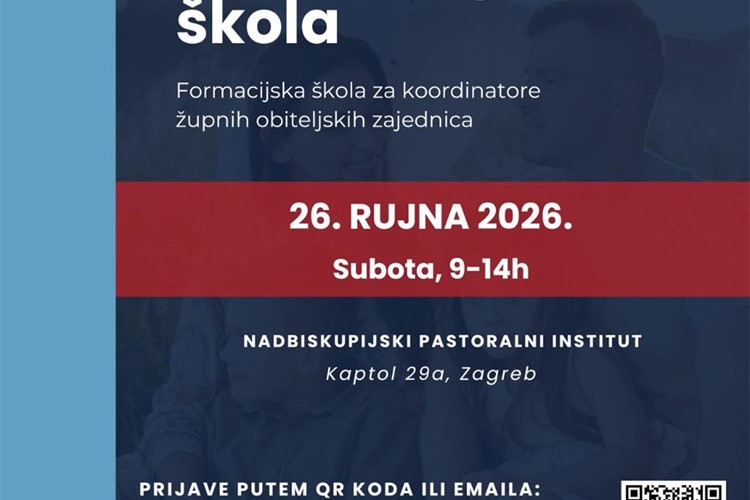 Formacijska škola za koordinatore obiteljskih zajednica Zagrebačke nadbiskupije